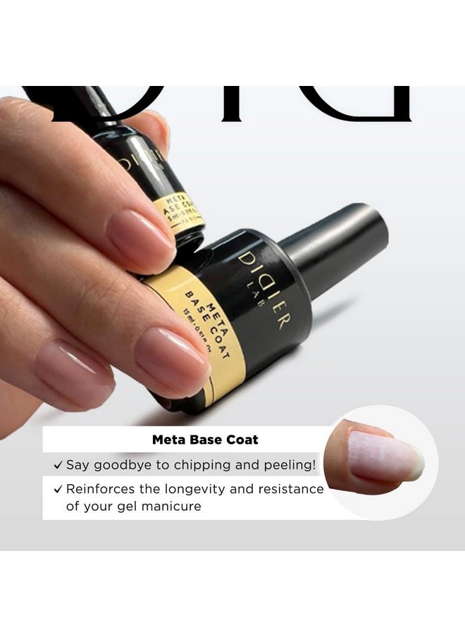 DIDIER LAB - Premium Gel Nail Polish Kit Base Coat Nail Polish Meta Super Shiny No Wipe Gel Top Coat Clear Nail Polish Gel Led Uv Gel Polish Set Gel Top And Base Coat Soak Off Gel Polish Kit - Image 1