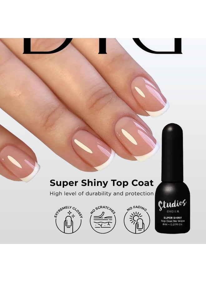 DIDIER LAB - Premium Gel Nail Polish Kit Base Coat Nail Polish Meta Super Shiny No Wipe Gel Top Coat Clear Nail Polish Gel Led Uv Gel Polish Set Gel Top And Base Coat Soak Off Gel Polish Kit - Image 1