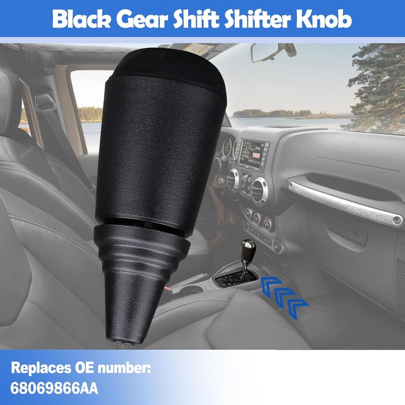 Osompar Automatic Transmission Shifter Knob Compatible with Jeep Wrangler 2011-2018 Replaces 68069866AA Gear Shift Handle Knob Accessories - Image 4