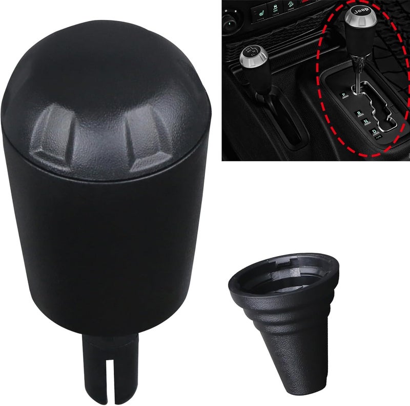 Osompar Automatic Transmission Shifter Knob Compatible with Jeep Wrangler 2011-2018 Replaces 68069866AA Gear Shift Handle Knob Accessories - Image 1