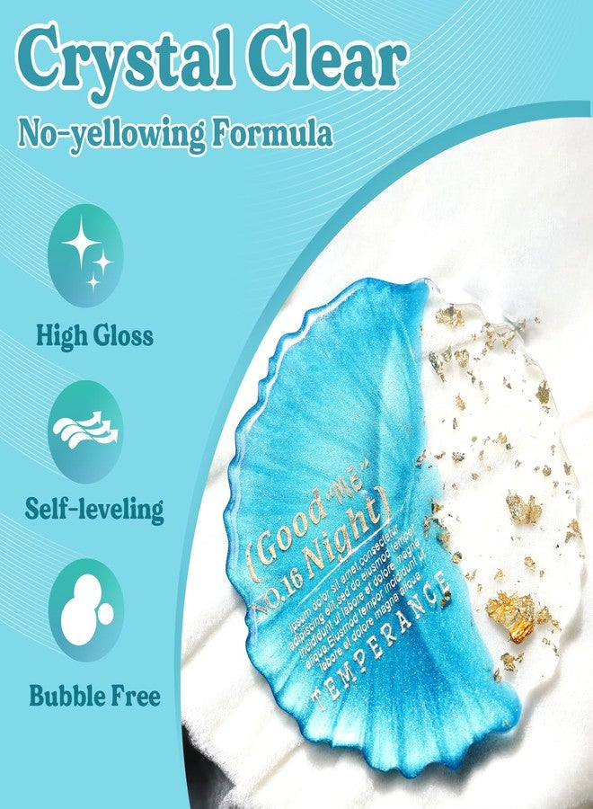 LET'S RESIN راتنج LET'S RESIN علاج سريع، إزالة القالب في 4 ساعات، 72 أونصة ترقية تجفيف سريع وراتنج شفاف، مجموعة راتنج خالية من الفقاعات للحرف، الفن، مستلزمات الحرف مع صبغة، كوب، عصا تحريك - Image 3