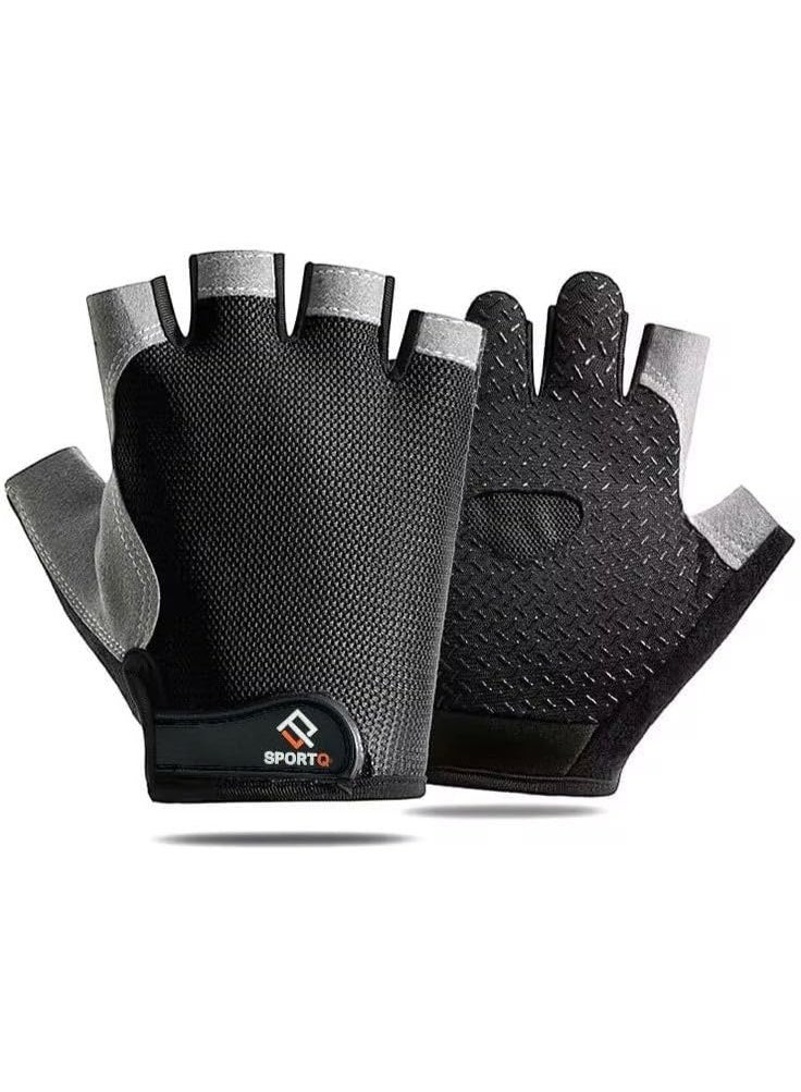 SportQ® Half-Finger Sports Gloves for Men and Women – Gel-padded, anti-slip, breathable, with shock-absorbing cushioning for a variety of fitness exercises - Image 1