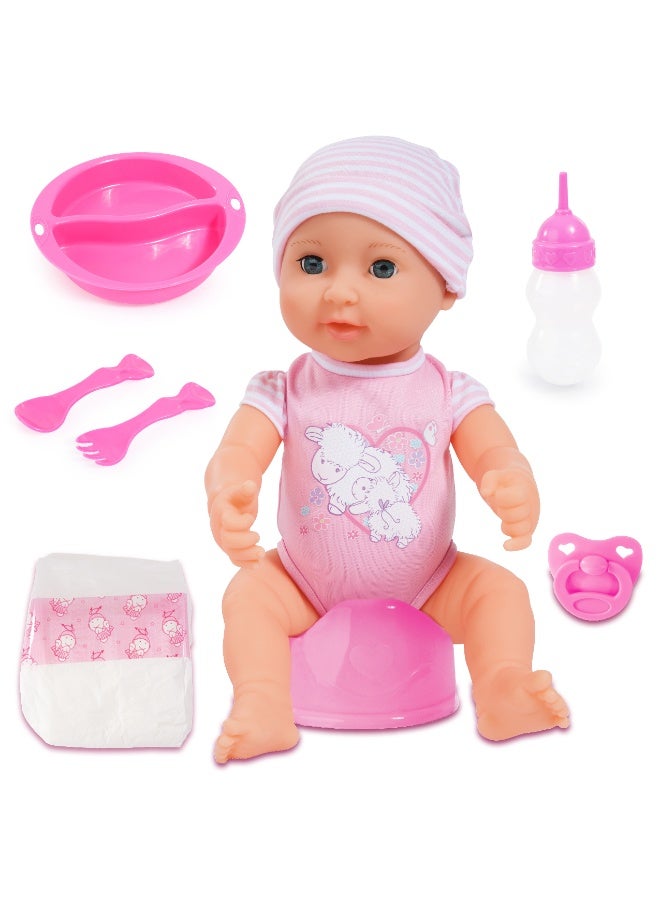 Bayer Design 94071AA Piccolina New Born Baby Doll, Soft Pink, 40 cm - Image 1