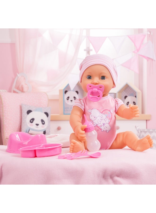 Bayer Design 94071AA Piccolina New Born Baby Doll, Soft Pink, 40 cm - Image 3