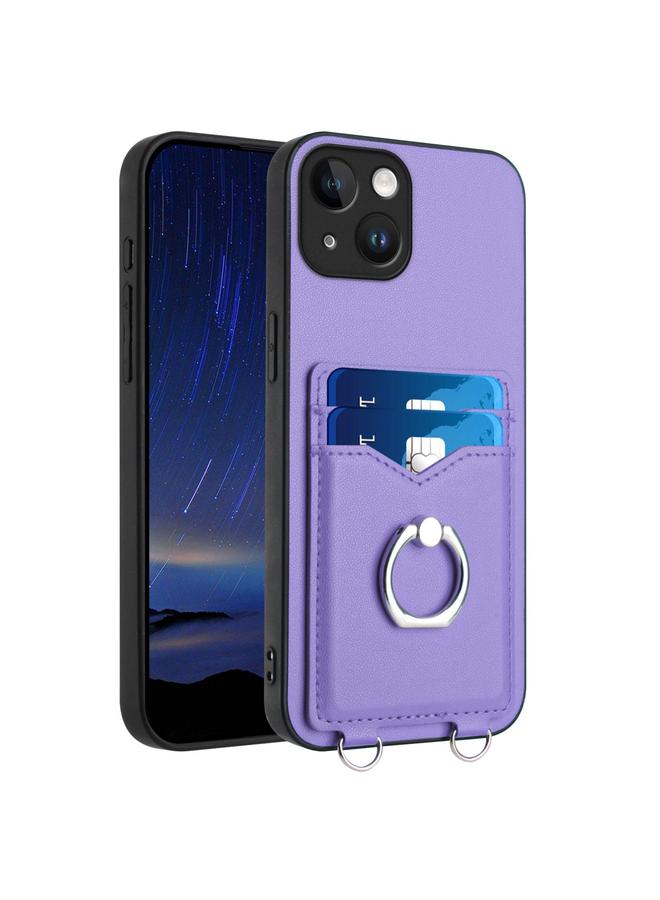 اس-توب جراب لهاتف iPhone 13 mini R20 مع حامل بطاقات على شكل حلقة - Image 1