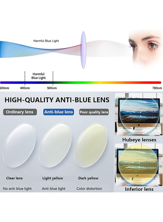 Progressive Multifocus Reading Glasses Flexible Lightweight TR90 Frame Blue Light Blocking Computer Readers for Women and Men - Image 5
