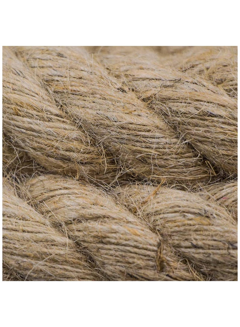 حبل الجوت السميك من الألياف الطبيعية الملتوية من القنب للحديقة والرياضة والديكور (5 أمتار و20 مم) - Image 2