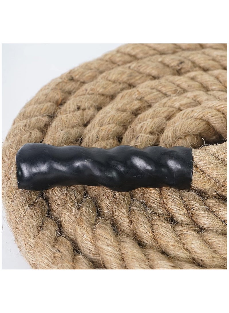 حبل الجوت السميك من الألياف الطبيعية الملتوية من القنب للحديقة والرياضة والديكور (5 أمتار و20 مم) - Image 4