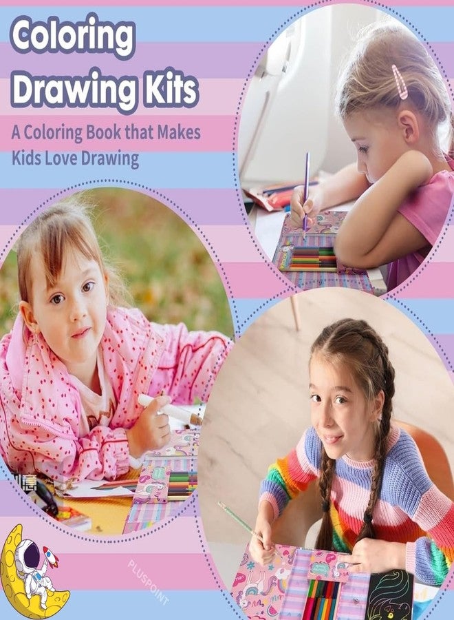 بلس بوينت مجموعة تلوين رواد الفضاء للسفر من بلس بوينت، تتضمن 30 صفحة تلوين، و10 أوراق تلوين بألوان قوس قزح، و8 أقلام تلوين مزدوجة الرأس للرسم، مجموعة تلوين للسفر للأطفال من سن 3 إلى 12 عامًا - Image 3