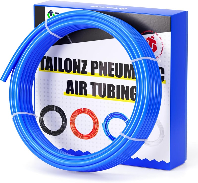 TAILONZ PNEUMATIC Blue 6mm OD 4mm ID Polyurethane Air Hose Pipe Tube 10 Meter 32.8ft - Image 1