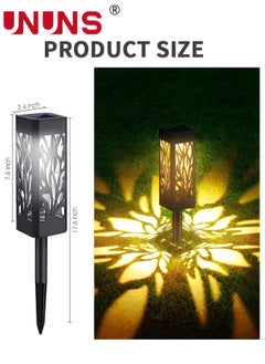 UNUNS 4-Piece LED Solar Pathway Lights,Solar Lights Outdoor Waterproof,Adjustable Solar Garden Lights For Walkway Yard Driveway Backyard Decor  - Image 3