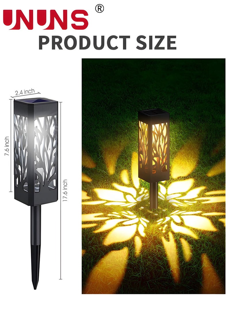 UNUNS 4-Piece LED Solar Pathway Lights,Solar Lights Outdoor Waterproof,Adjustable Solar Garden Lights For Walkway Yard Driveway Backyard Decor  - Image 3