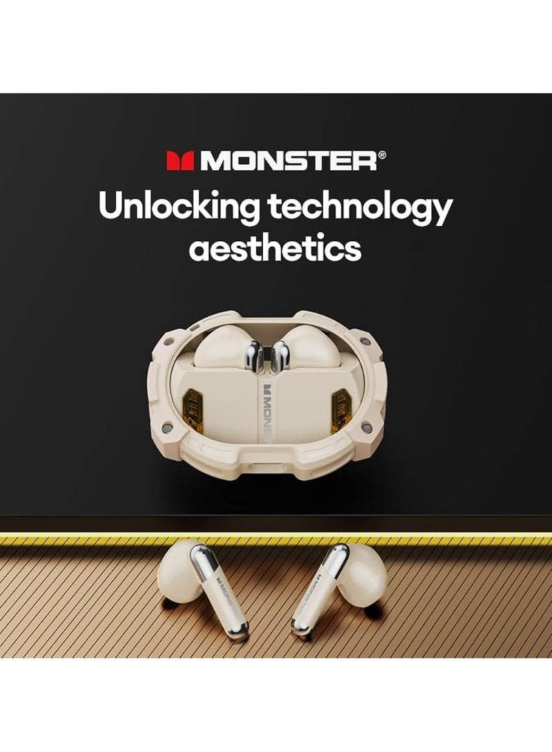 Monster XKT10 Pro Bluetooth 5.3 Earphones Wireless Headphones Game Headset Waterproof TWS Noise Reduction With Mic Sports Earbud Black - Image 2