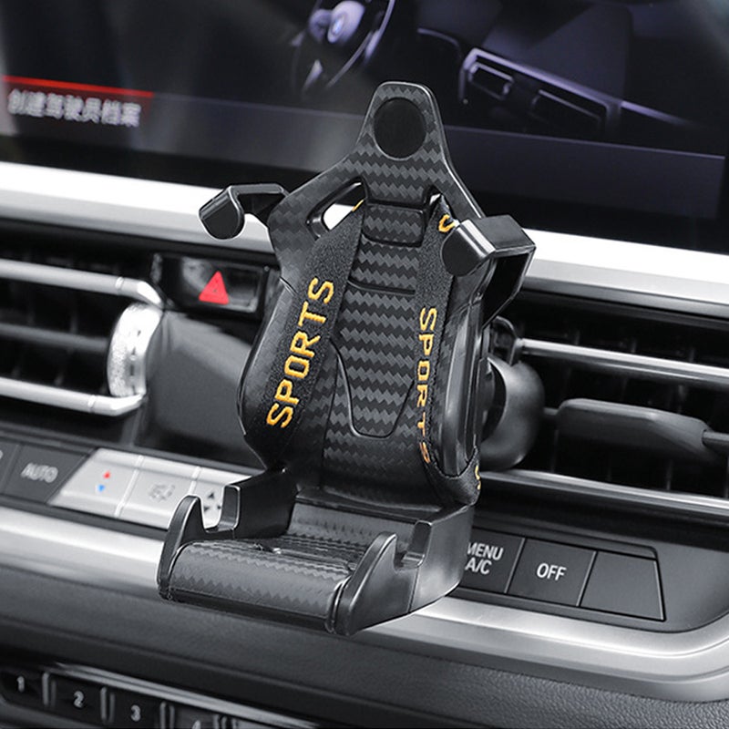 Car Phone Holder Air Vent Phone Mount 360 Degree Rotatable Clamping Navigation Phone Stand Fits up to 85mm Phone Width - Image 5