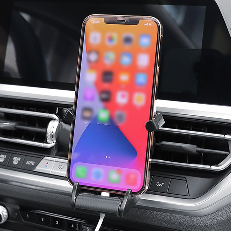 Car Phone Holder Air Vent Phone Mount 360 Degree Rotatable Clamping Navigation Phone Stand Fits up to 85mm Phone Width - Image 3