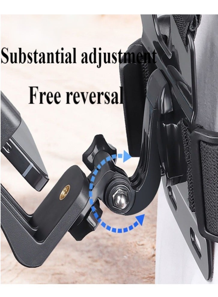 general Neck Selfie Stand Mobile Phone Video Vlog Necklace Collar Stand, Hands-Free Mobile Phone Neck Stand, Chest Shoulder Strap Strap Holder For Go Pro iPhone Android, Lazy Neck Brace Universal Neck Suspension Bracket Smartphone Selfie Tool Adjustable 4-6 inch Stand Compatible with iPhone, Hands-Free Adjustable Phone Neck Bracket Chest Bracket Video Recording - Image 4