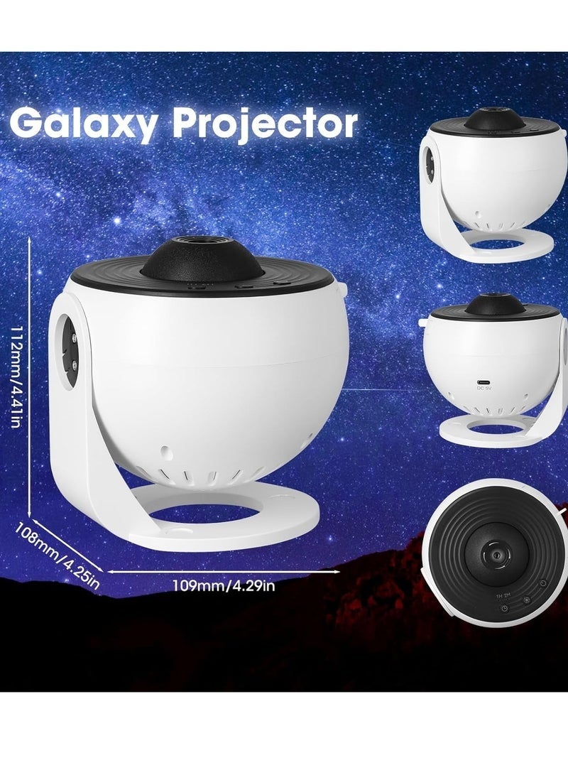 Macon Galaxy Projector 3-in-1 LED Starry Light Projector with 12 Slides, Timer & Adjustable Focus – Quiet Star Projector for Bedroom, Party, Kids' Room & Ceiling Decor - Image 4