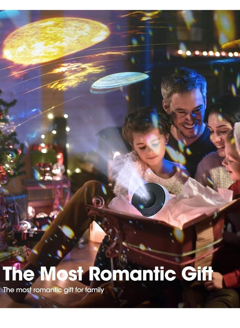 Macon Galaxy Projector 3-in-1 LED Starry Light Projector with 12 Slides, Timer & Adjustable Focus – Quiet Star Projector for Bedroom, Party, Kids' Room & Ceiling Decor - Image 5