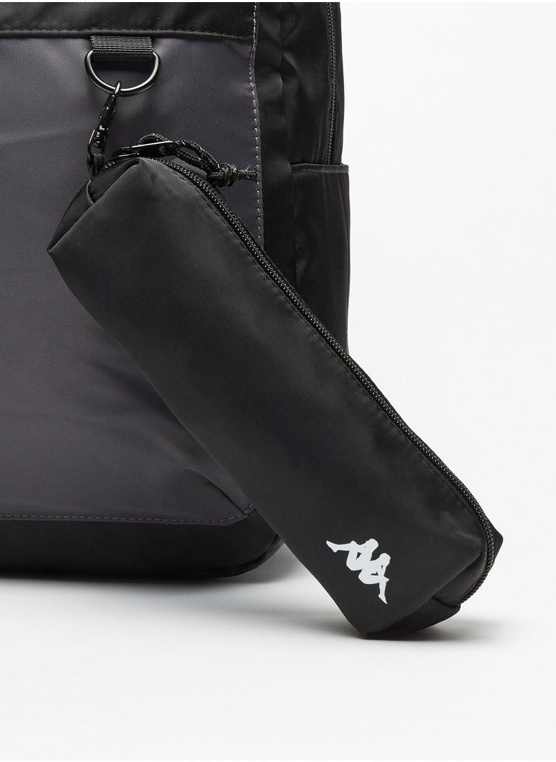 Kappa Logo Print Backpack with Pencil Case  - Image 3