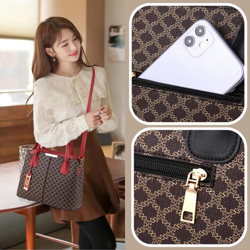 FLYMANN Store Women Handbag with Top Handle | Crossbody Satchel sling bag with adjustable Strap | Retro design ladies bag for daily use - Image 4
