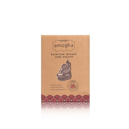 IRIS Amogha Backflow Incense Cone Holder Showpiece (Teapot) | Meditating Alien Design | Smoke Fountain for Home, Office Desk, Living Room Decor | Gift Item| with 10 Free Incense Cones. - Image 5