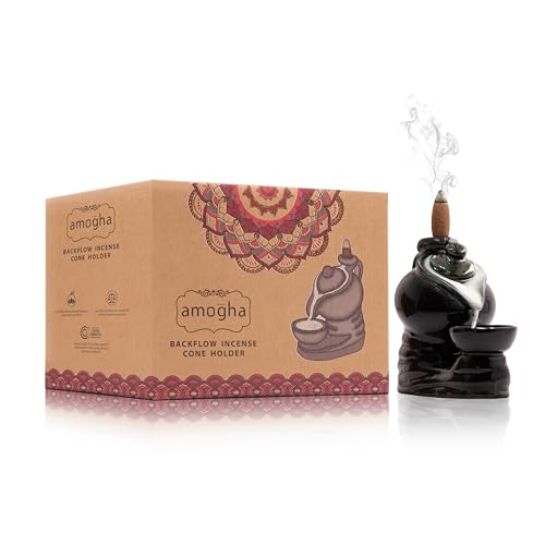 IRIS Amogha Backflow Incense Cone Holder Showpiece (Teapot) | Meditating Alien Design | Smoke Fountain for Home, Office Desk, Living Room Decor | Gift Item| with 10 Free Incense Cones. - Image 2