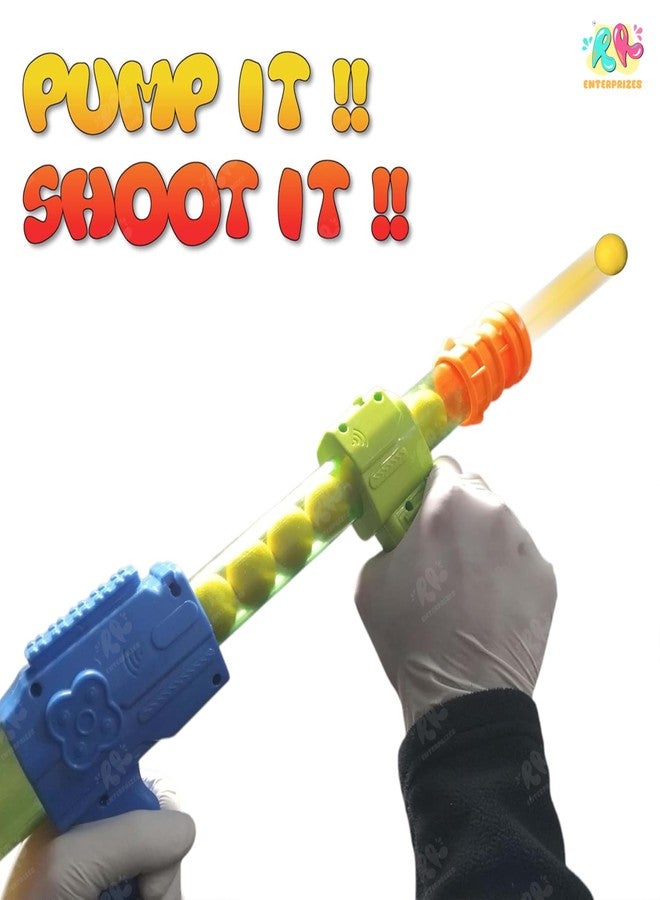 RR Enterprizes PowerStrike Foam Ball Launcher with 8 Soft Non-Toxic Balls, Kids Air-Powered Shooting Toy - Image 3