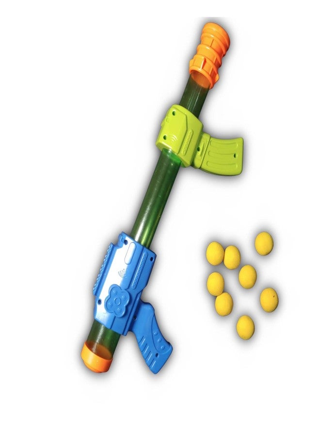 RR Enterprizes PowerStrike Foam Ball Launcher with 8 Soft Non-Toxic Balls, Kids Air-Powered Shooting Toy - Image 1