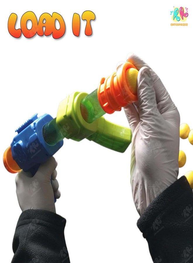 RR Enterprizes PowerStrike Foam Ball Launcher with 8 Soft Non-Toxic Balls, Kids Air-Powered Shooting Toy - Image 2