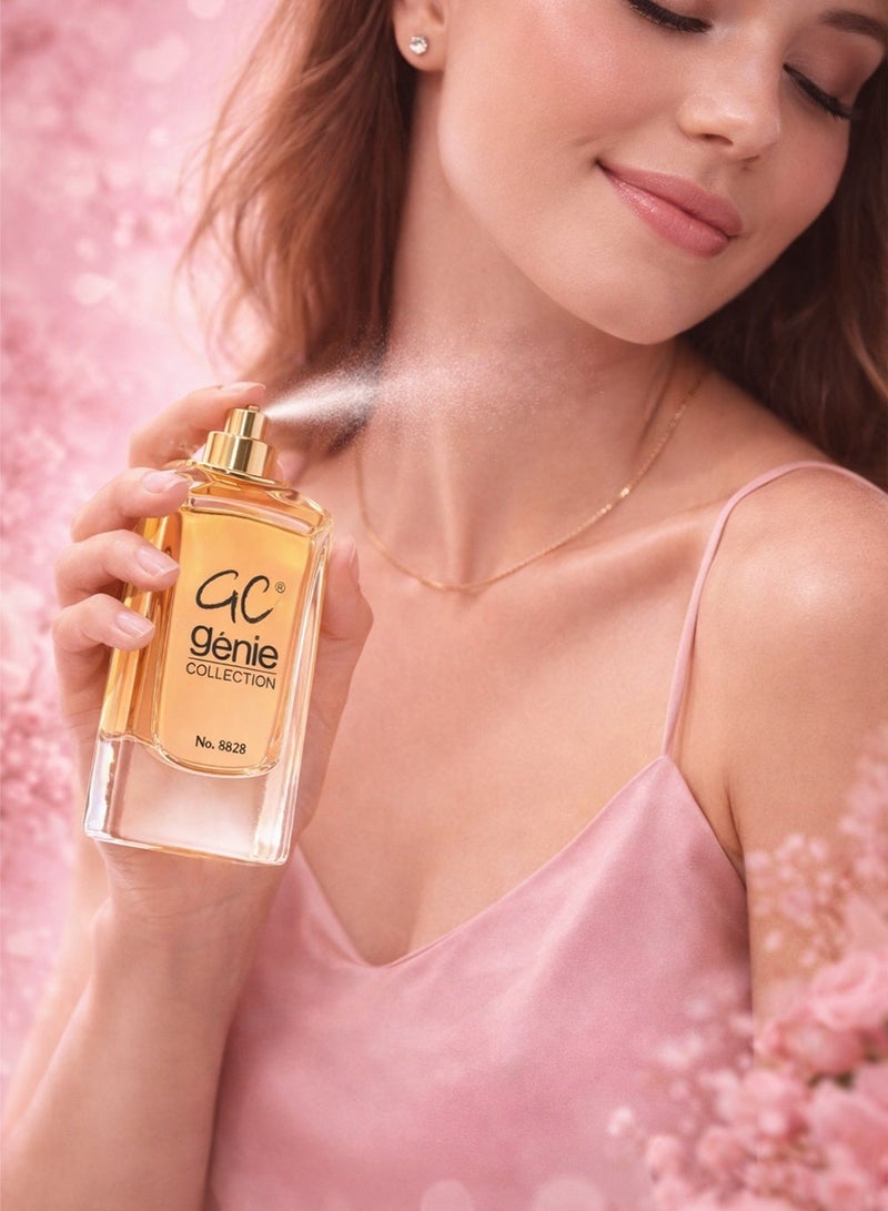 Genie Collection Perfume 8828 for Women, 25ml | Long-Lasting Musk & Floral Fragrance, Perfect Ladies Perfume Gift - Image 3