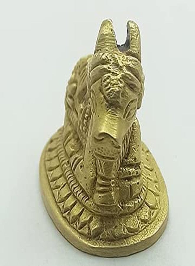 A & S VENTURES A&S Ventures Nandi Vahan of Shiv Ji Beautiful Hand Carved and Spiritual Product in Brass Gold for Temple, Mandir - Image 4