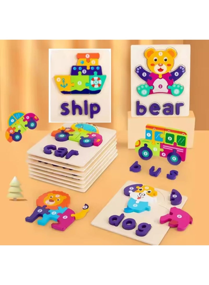 اي ديد ألغاز خشبية للأطفال الصغار، عبوة من 6 ألغاز خشبية مرقمة، ألعاب مونتيسوري للأولاد والبنات من سن 3 إلى 5 سنوات، ألعاب تعليمية لمرحلة ما قبل المدرسة للأطفال، هدايا عيد الميلاد - Image 5