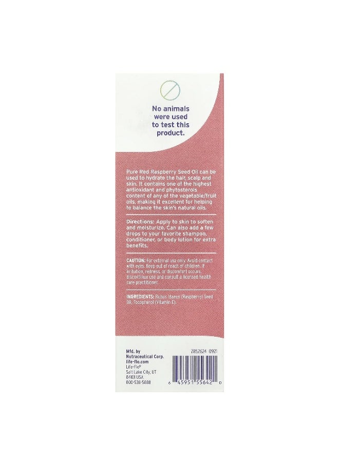 Life-flo Life-flo, Pure Red Raspberry Seed Oil, 2 fl oz (59 ml)  - Image 3