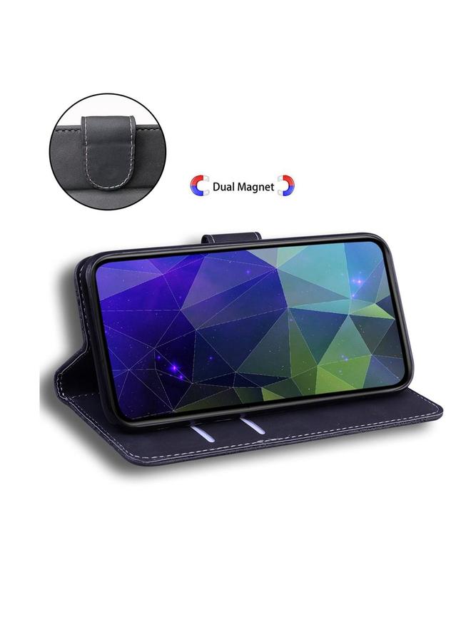 S-TOP Case For OPPO Reno13 Pro Global Skin Feel Pure Color Flip Leather Phone Case - Image 5