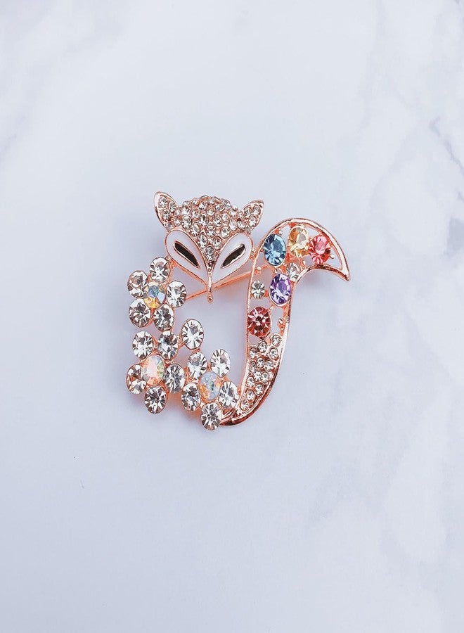 Shejuety Fashion Animal brooch fox brooch sweater jacket cardigan accessories pin clothing accessories, designed specifically for fashionable women suitable - various holiday jewelry gifts (Colored bricks) - Image 3