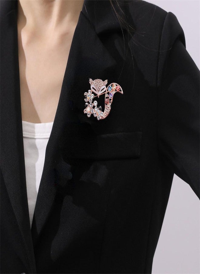 Shejuety Fashion Animal brooch fox brooch sweater jacket cardigan accessories pin clothing accessories, designed specifically for fashionable women suitable - various holiday jewelry gifts (Colored bricks) - Image 2
