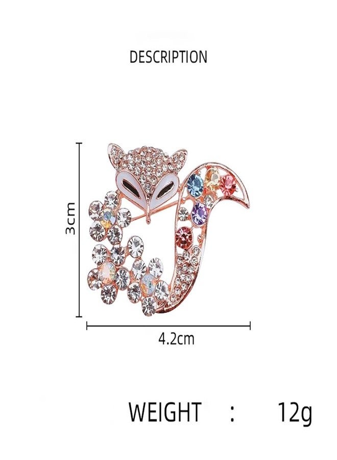 Shejuety Fashion Animal brooch fox brooch sweater jacket cardigan accessories pin clothing accessories, designed specifically for fashionable women suitable - various holiday jewelry gifts (Colored bricks) - Image 5