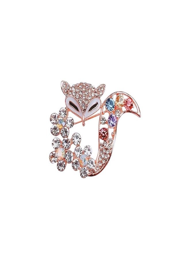 Shejuety Fashion Animal brooch fox brooch sweater jacket cardigan accessories pin clothing accessories, designed specifically for fashionable women suitable - various holiday jewelry gifts (Colored bricks) - Image 1