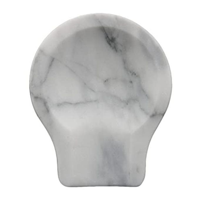 Marble Spoon Rest for Kitchen Counter, Cooking Utensil Holder for Stove Top, Spatula, Tongs Holder with Non-Slip Silicone Feet, 1 Pack