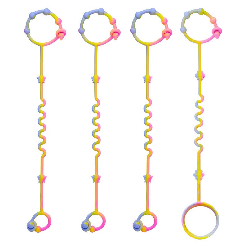 RTMOK Toy Straps for Baby,Silicone Setpacifier Clip,Applies to Car Seat Toy,Teether Toy,High Chair,Stroller Accessories,Baby Toy Clips,Cribs,Rocking Chairï»¿ - Image 1