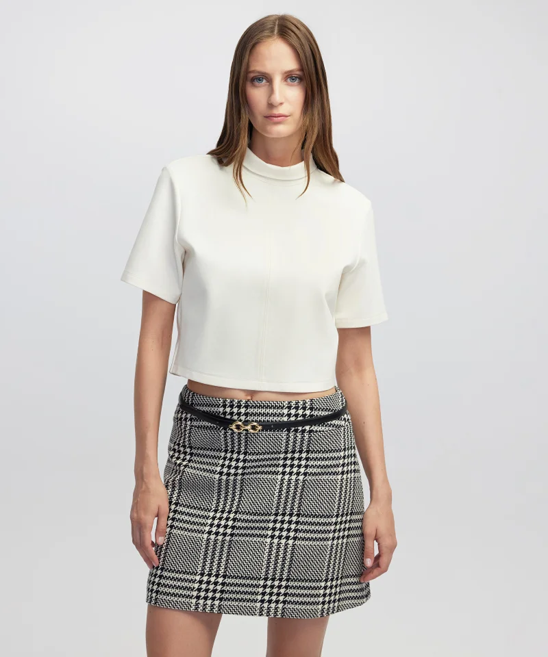 High-Neck Basic Blouse