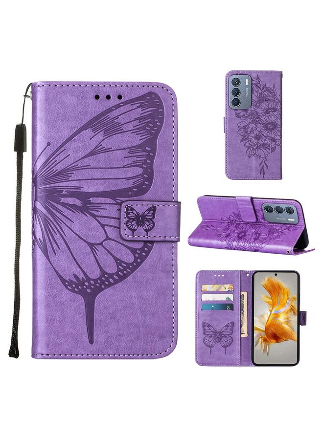 اس-توب جراب لهاتف Infinix Zero 5G 2023 / T781 جراب هاتف جلدي منقوش بنقشة الفراشة - Image 1