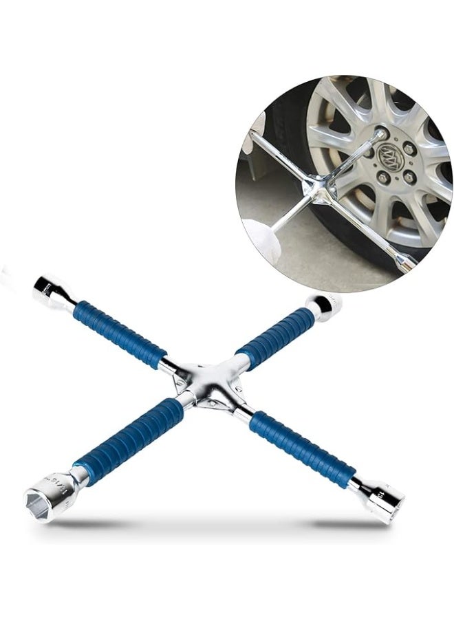 Professional 16" Four Way Lug Wrench – Heavy-Duty, Non-Slip & Easy-to-Use Wheel Spanner for Daily Car Maintenance - Image 1