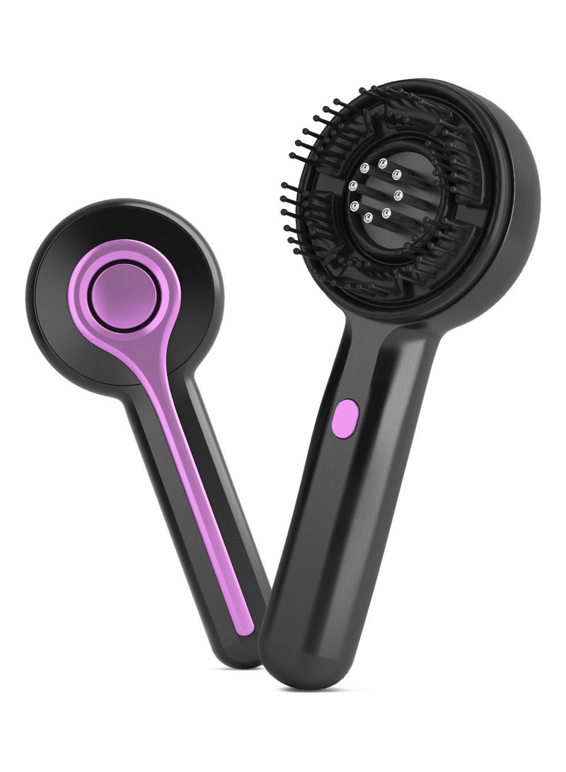 DIGI CORE Hair Massager Scalp Massager Multi-Function Electric Scalp Massage Comb For Hair Oil Diffuser Massage Comb Scalp Brush 2-IN-1 Hair Brush And Head Massager 3 Modes Black - Image 1