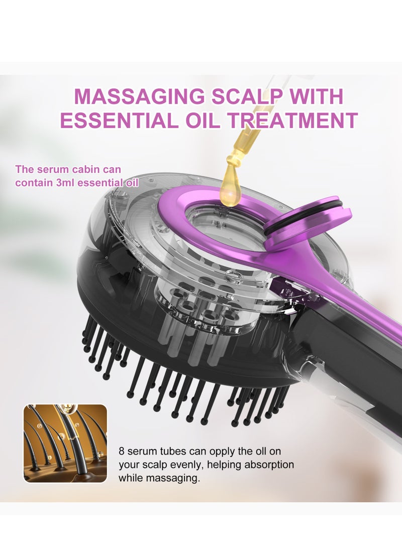 DIGI CORE Hair Massager Scalp Massager Multi-Function Electric Scalp Massage Comb For Hair Oil Diffuser Massage Comb Scalp Brush 2-IN-1 Hair Brush And Head Massager 3 Modes Black - Image 3