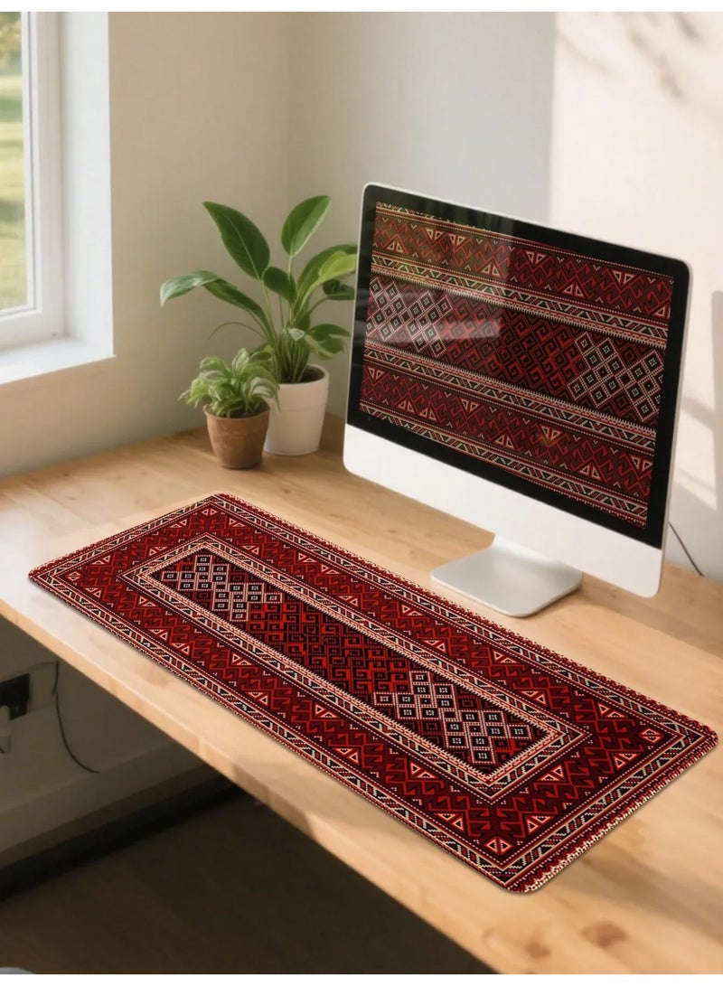 ماوس باد بتصميم بوهيمي فاخر ماوس باد انيق مصمم بقاعدة مطاطية مانعة للانزلاق مقاس 90*40 سم - Image 3