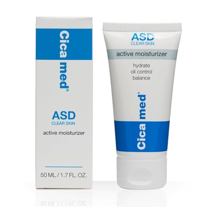Cicamed Moisturizer for Acne, Cicamed Medical Science, ASD Active Acne Scars Blemishes Oily Skin and Discoloration - Image 1