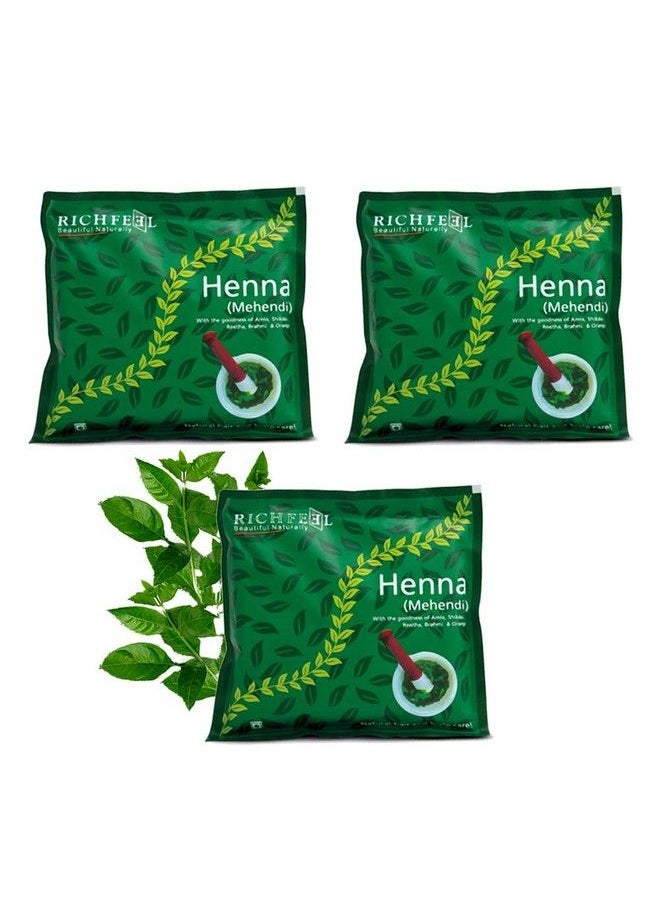 Richfeel Heena Mehendi Powder 100G Each Pack Of 3  - Image 1