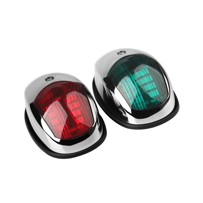 Sebnux Boat Navigation Light, Marine Navigation Lights, Bow Light for Boats Led. Ideal for Pontoon and Small Boat (Plated Silver) - Image 1