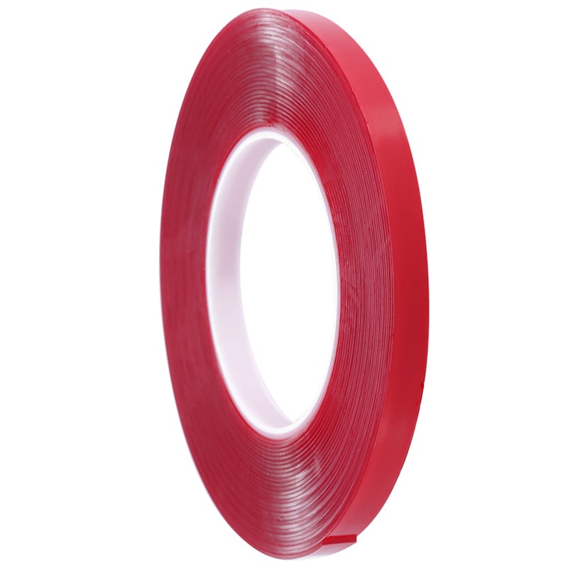 10m Nail Art Adhesive Double sided Tape Red Film Clear Tape for Nail Display Lens Manicure Tool - Image 3